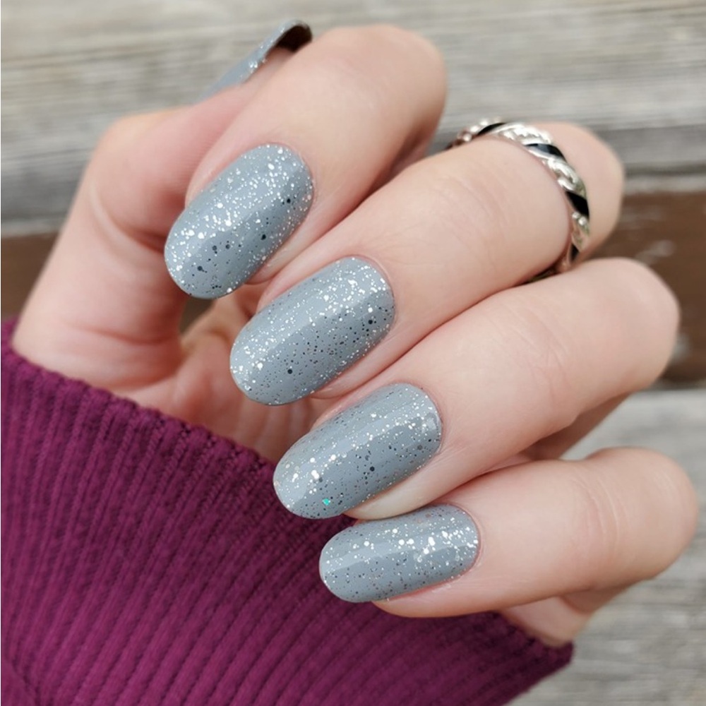 *Retired* Color Street: Moonlight Night | Steel Gray Silver Glitter Fall Winter